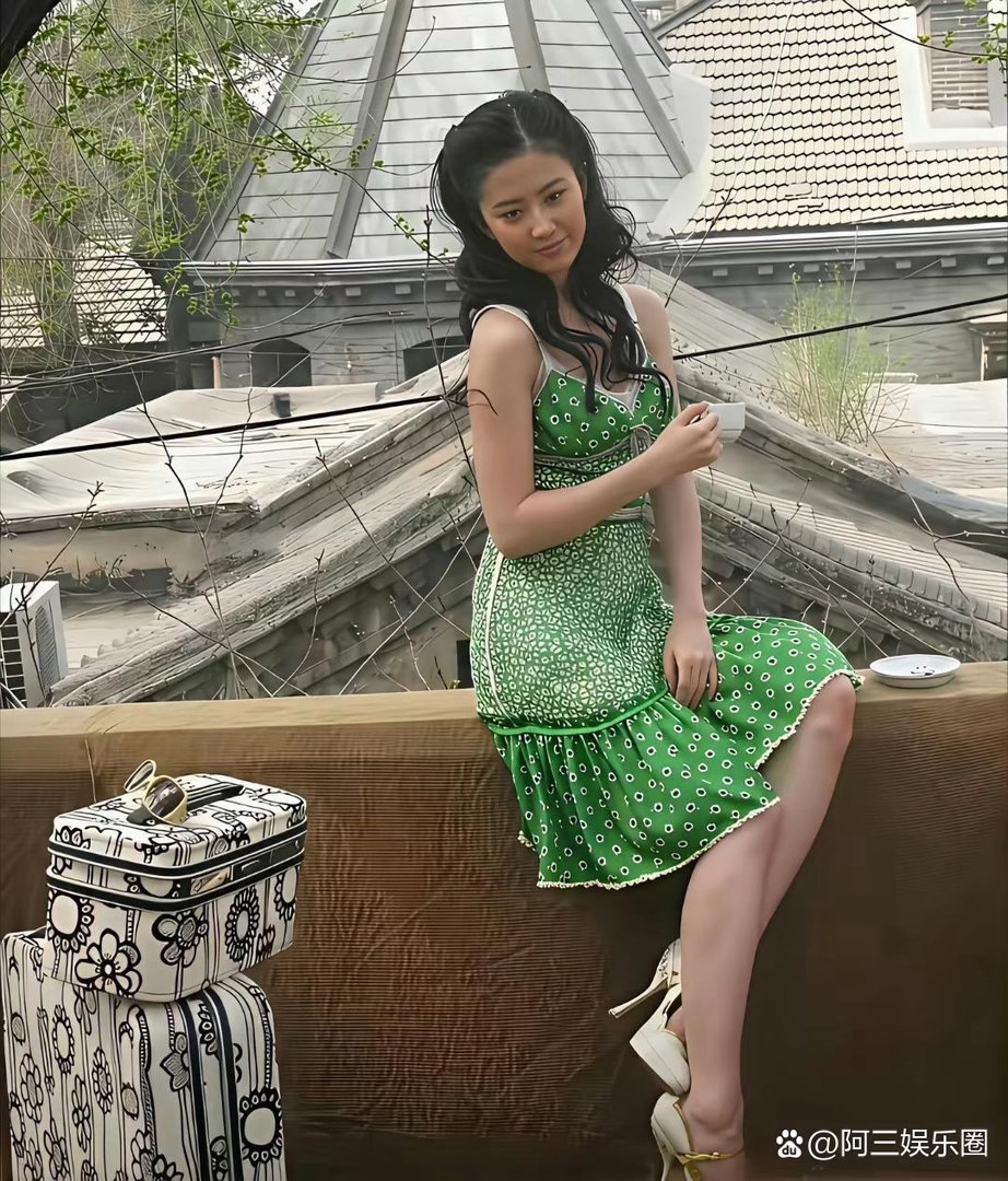 2008年的刘亦菲，没有滤镜没有修图，除了小短腿，还凑合