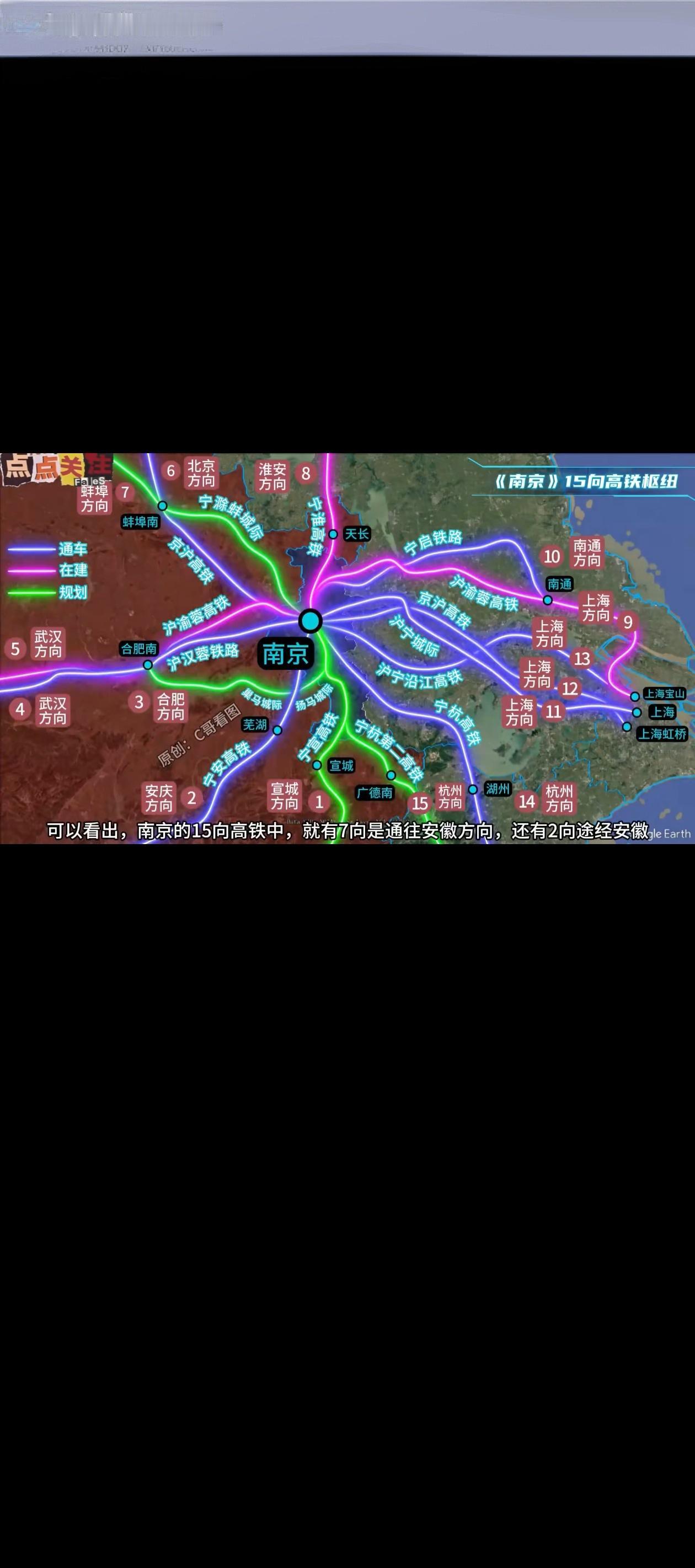 南京市远期的所有铁路线路一共有15条，其中已经建成的有8条，分别是京沪高铁北京方