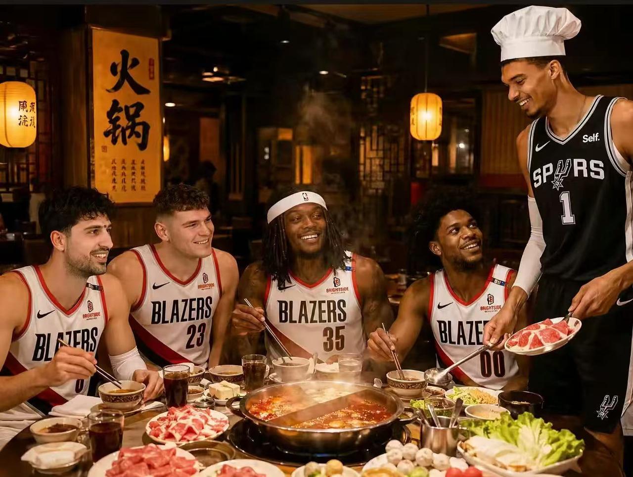 文班把防守打的比进攻还要夸张马刺再胜开拓者，大比分4:1淘汰开拓者，文班的防