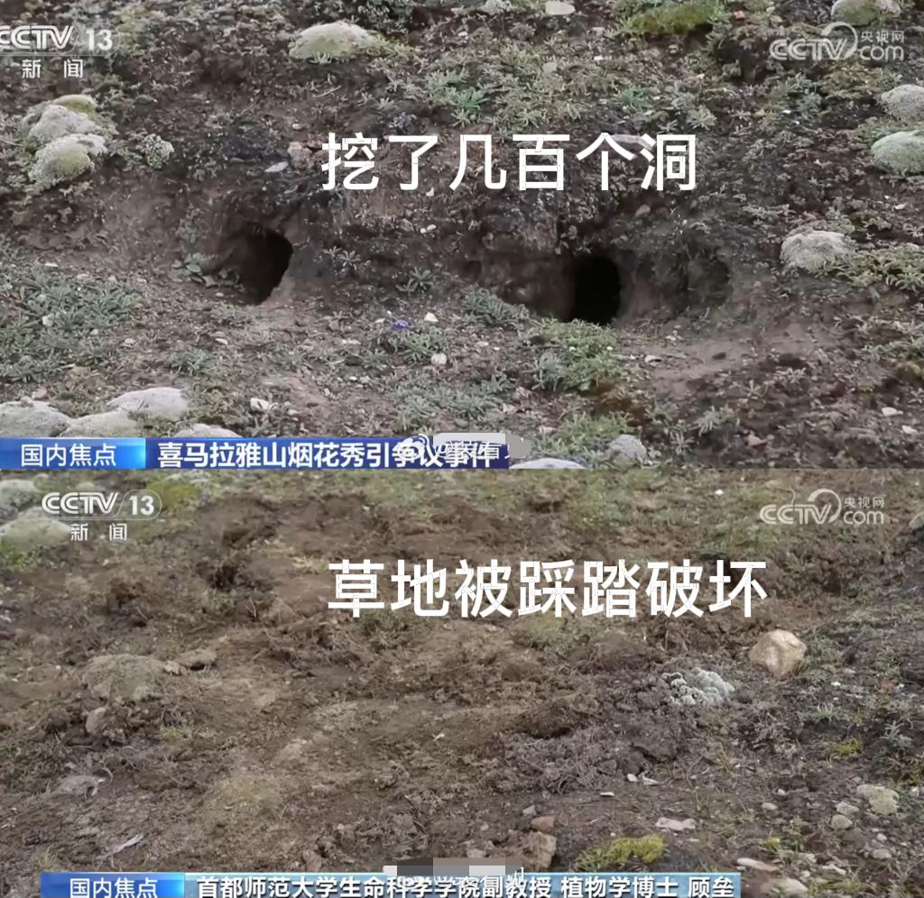 央视报道了蔡国强烟花秀事件，视频中出现更多的细节画面。原来他为了固定烟花，在