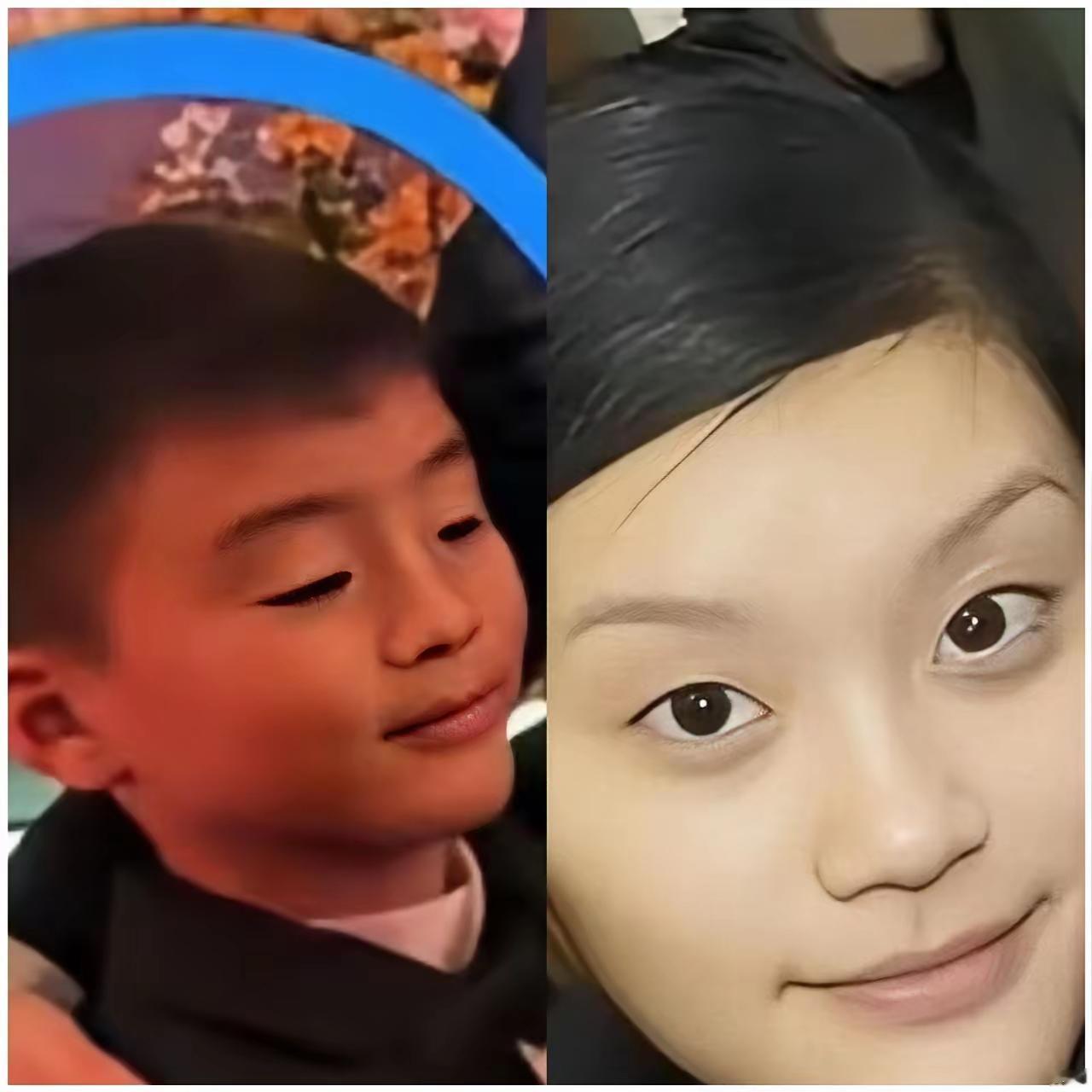 奚梦瑶儿子原来长这样，已经完全看不出来混血模样了，甚至长得不像两广人，完全