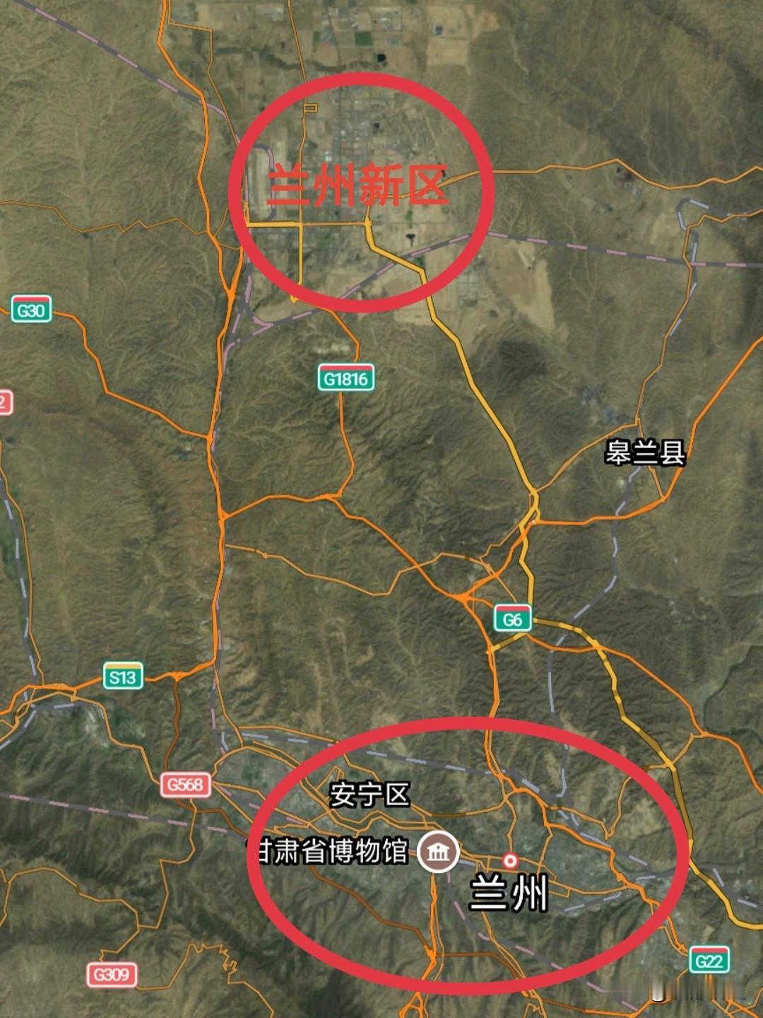 不少人觉得兰州新区与老城区相距甚远，从直观的地图上看，两山相隔，很容易使人形成通