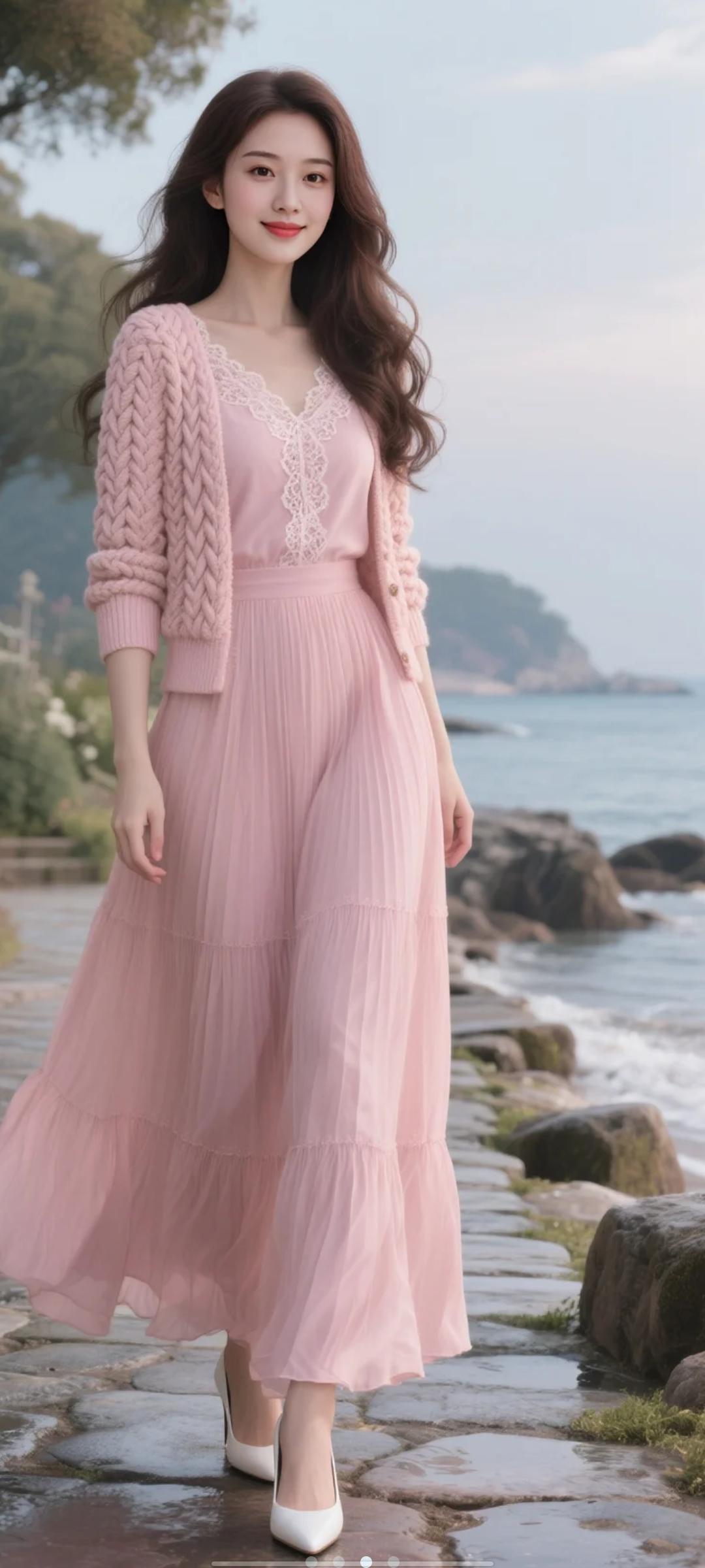 白色的高跟鞋，比较好看