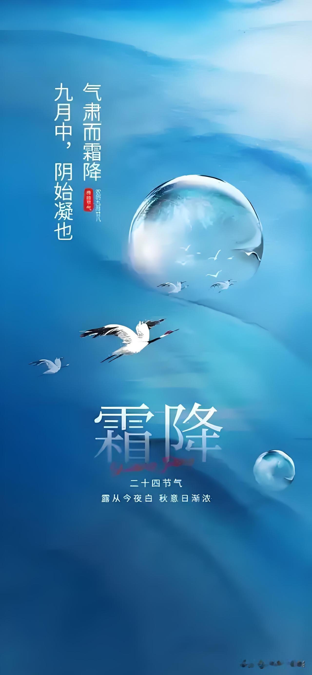 今天是10月23日星期四，早安！🌞今日霜降，作为秋天的最后一个节气，它预示着