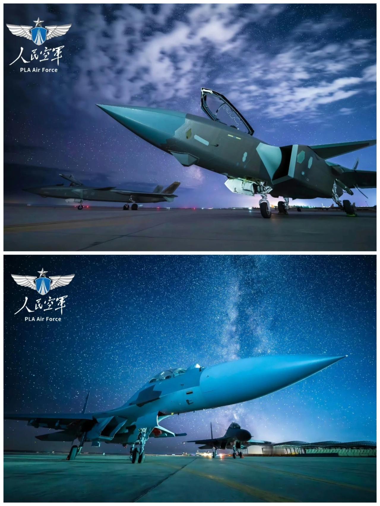 11月8日，据央视军事网站报道，记者许多年第一次真实拍摄战斗机与星空靓照，难得一