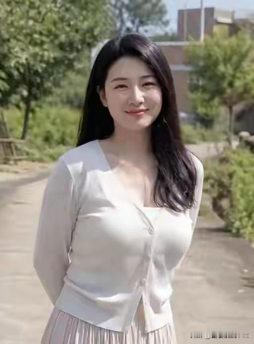 卜算子·乡径妍翠树映芳颜，浅笑春风伴。素袂轻衫立野蹊，温婉眉痕淡。尘外