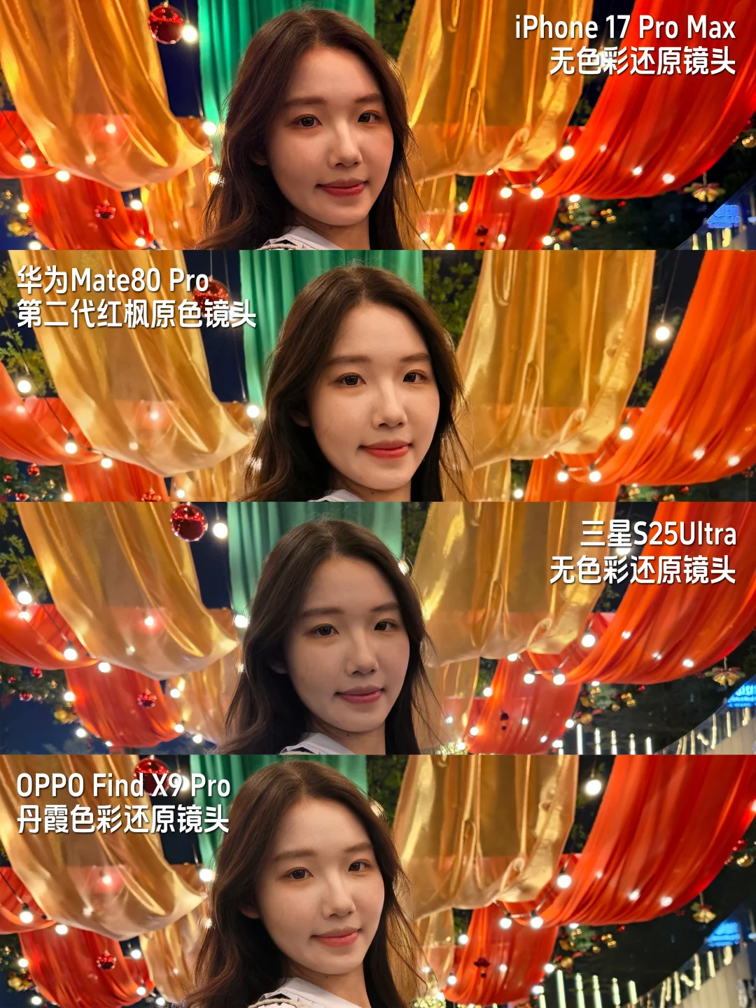 苹果三星华为OPPO人像实拍，谁赢了？