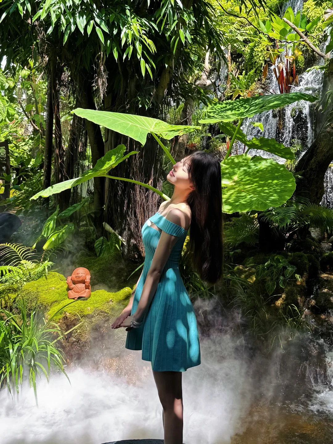 深山秘境瀑布森林清凉一夏～