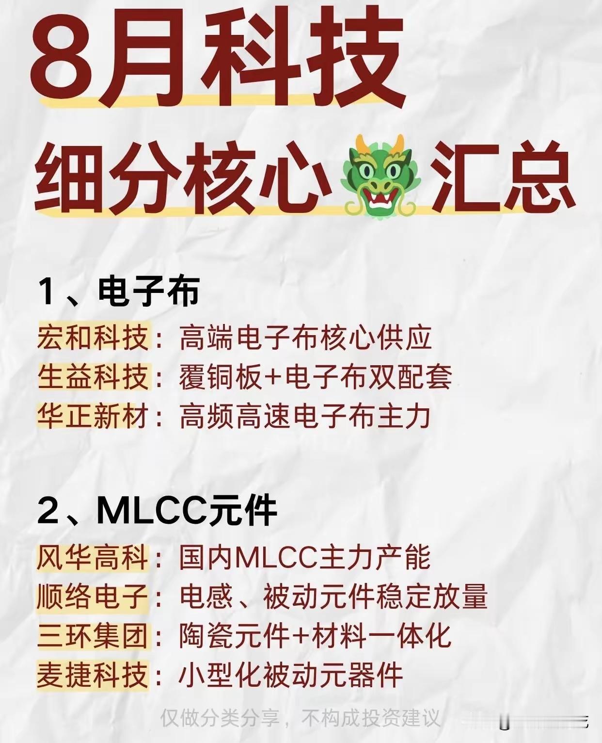 8月科技看这篇就够，28个细分赛道全梳理AI算力带动整条科技产业链轮动扩散