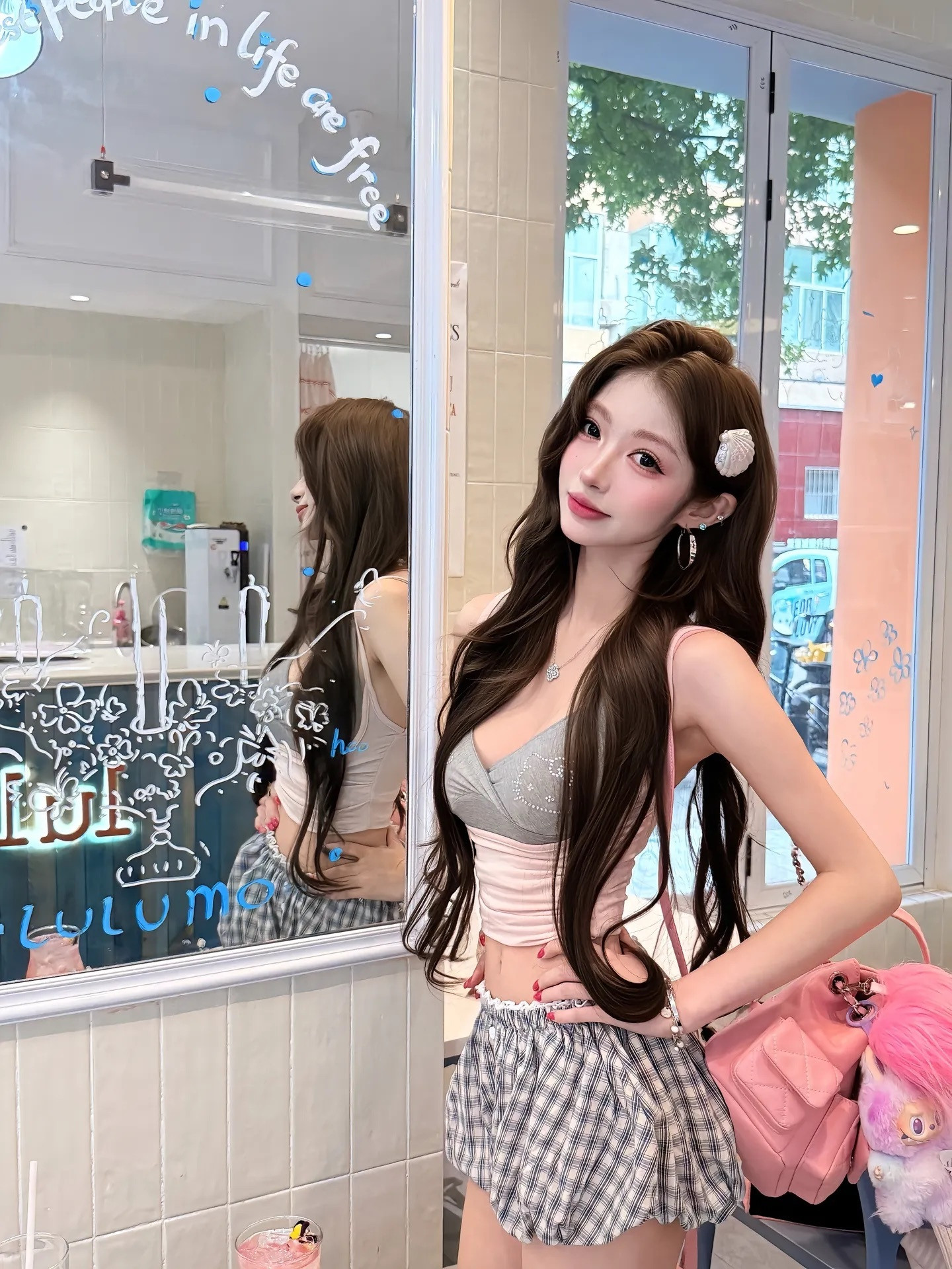 我们约会吧💗。辣妹穿搭拍照姿势日常分享甜系女孩韩系​​​