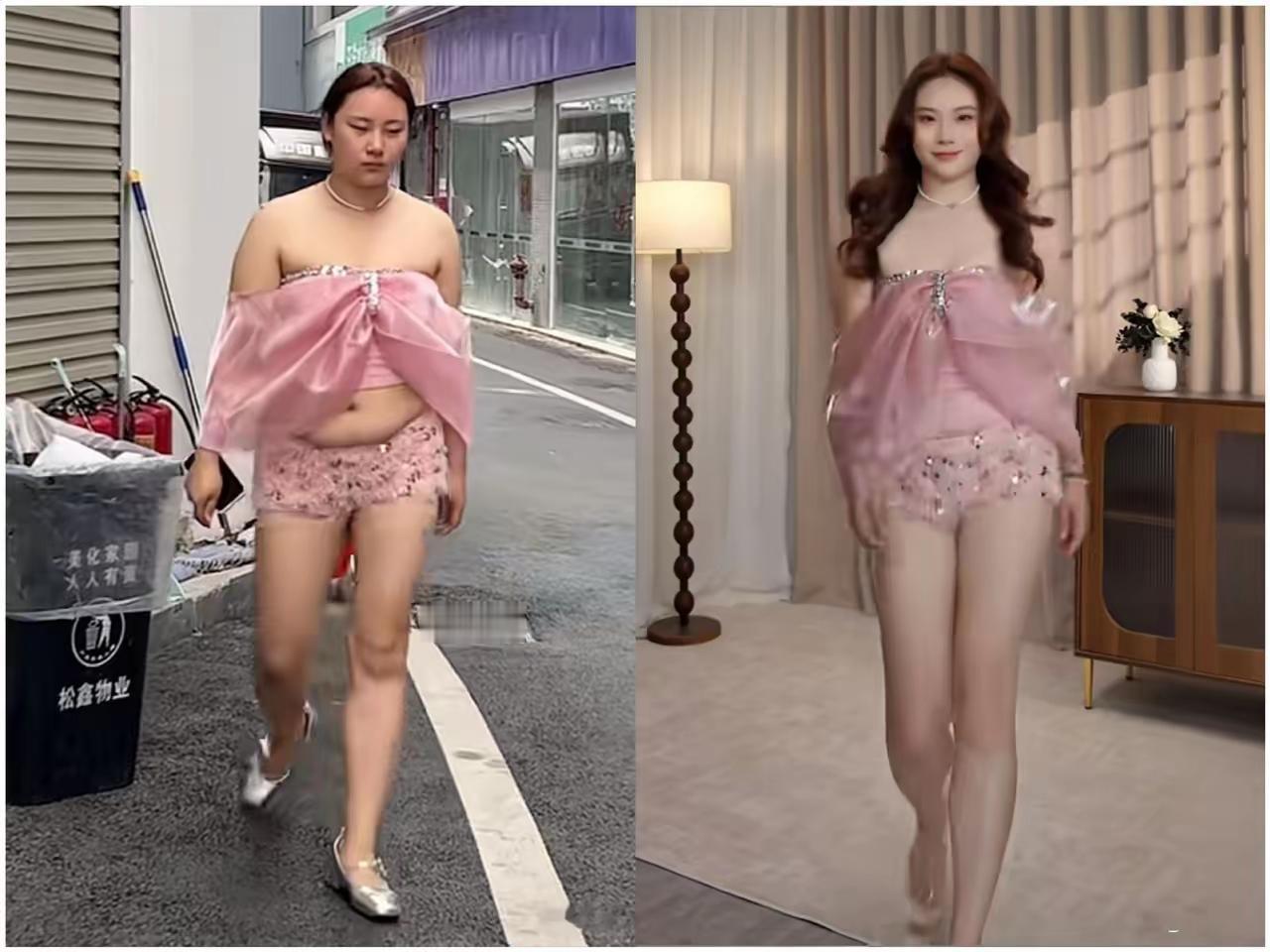 哎呀妈呀，真是不比不知道，一比吓一跳。同样的衣服穿在不同人身上，效果咋相差这么