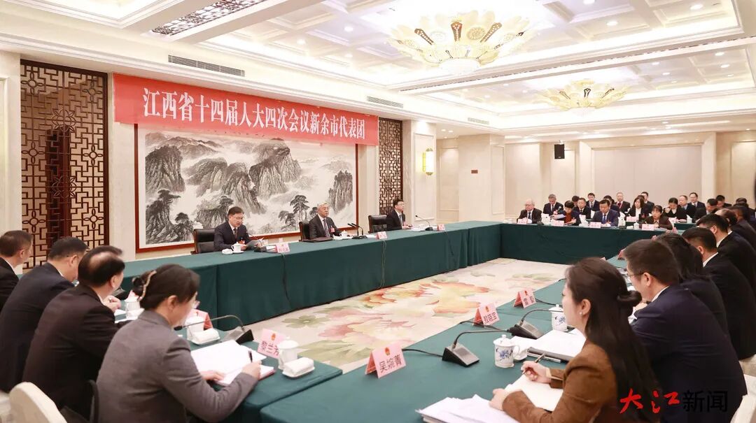 尹弘参加新余代表团审议