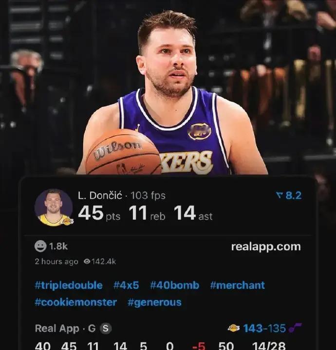 看着东契奇又砍下40+三双破纪录，而湖人被同一支爵士打爆。你有没有发现一个可怕的