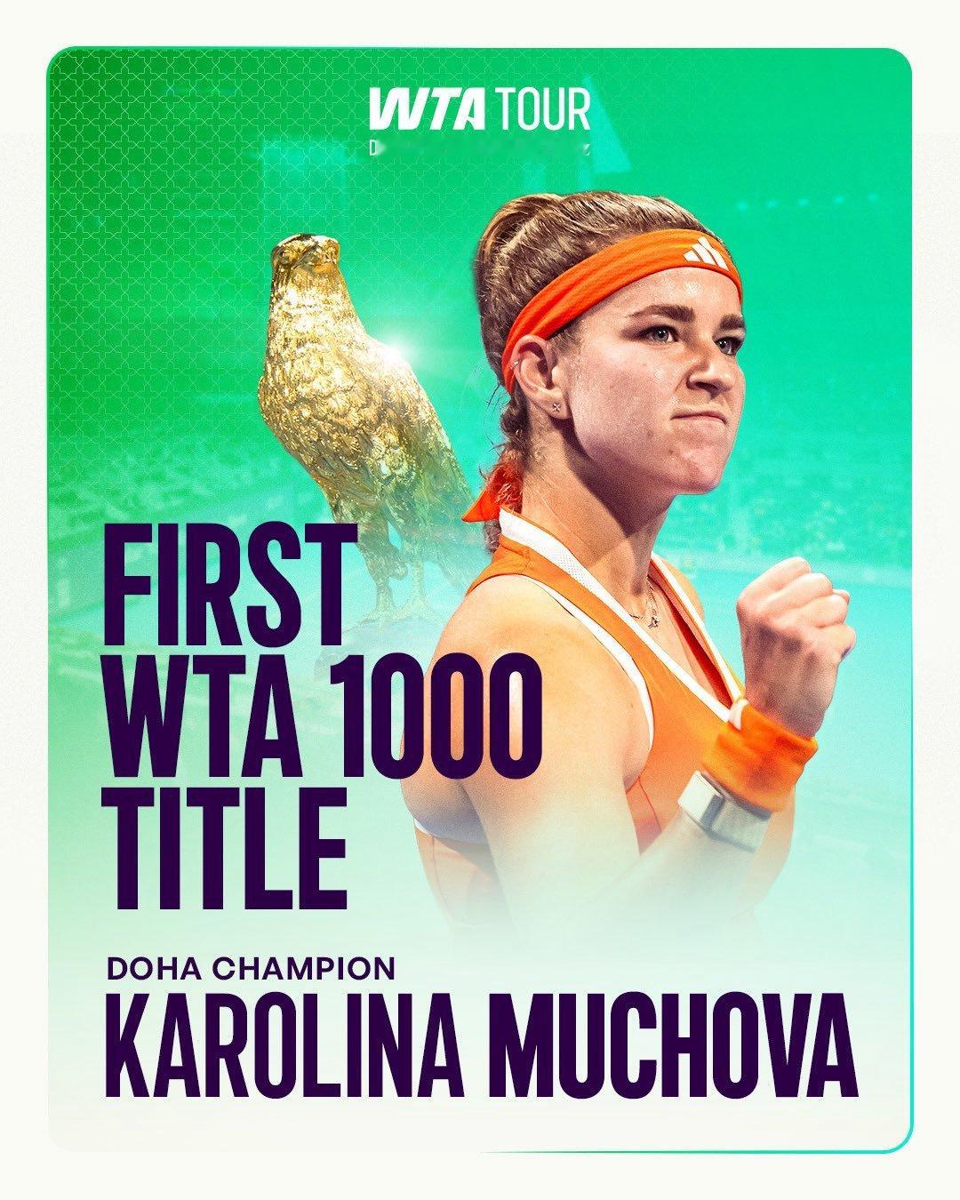 关于穆霍娃夺冠的两项数据你需要了解🔊👉穆霍娃时隔7年斩获巡回赛第二冠(201