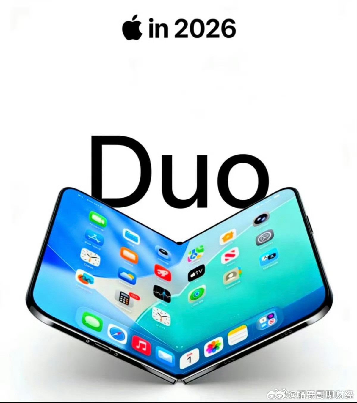 苹果折叠屏iPhoneDuo华为出来后，这种形态的手机一窝蜂都出来了，前天小