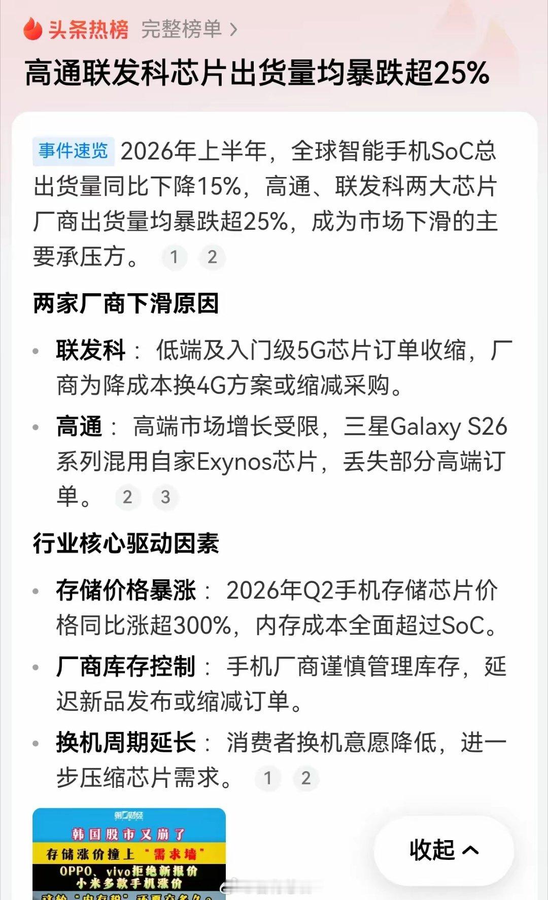 联发科不敢说实话。它的中低端芯片已经被国产替代，它减少的量恰恰是国产芯片增加的量