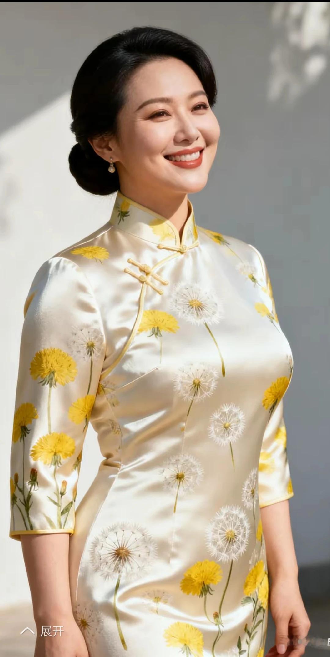 半老徐娘，风采依旧雍容华贵，仪态万方色调柔和，宛如月光轻抚温柔，不想眨眼