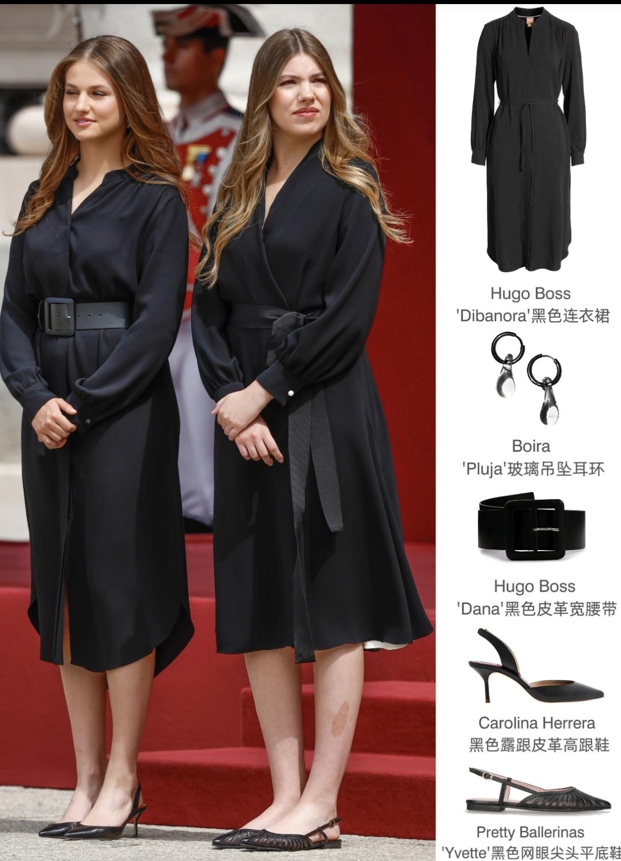 青春无敌，西班牙王室莱昂诺尔公主和妹妹个高，身材比例均匀，这才是正常健美的体态，