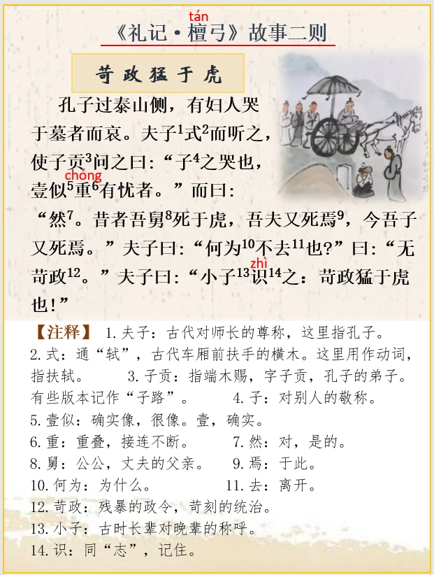 文言文解析 | 《礼记·檀弓》故事二则