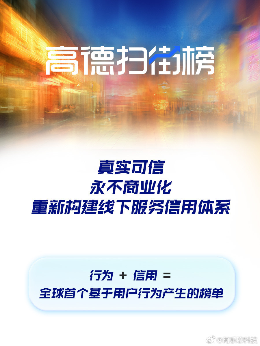 阿里发布高德扫街榜以后出门不愁了，高德搞了个扫街榜，专门给商家评分评级，打开高德