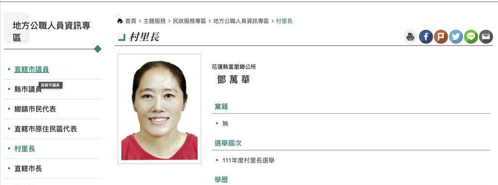 花莲陆配村长“没提放弃陆籍证明”遭解职台“内政部”1月查出全台有5位村里长具大