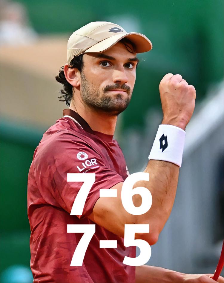 瓦大师继续强！！2-0挑落4号种子穆塞蒂！！在刚结束的蒙特卡洛大师赛男单第二