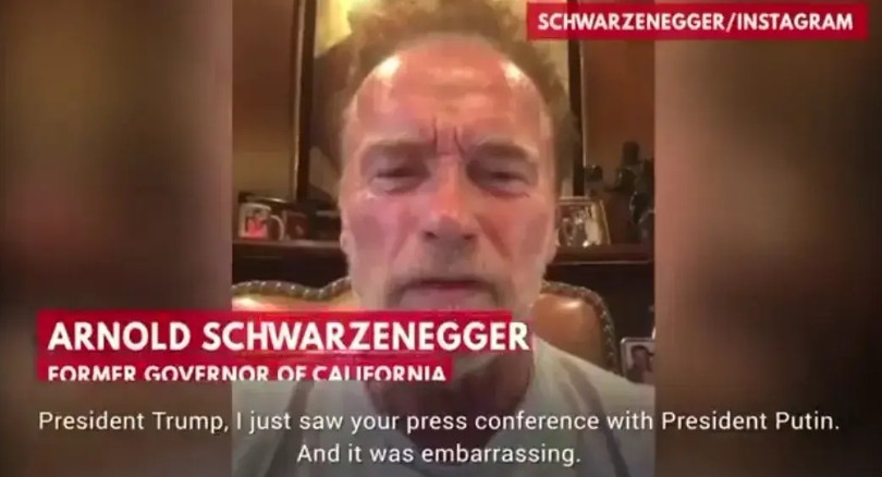 施瓦辛格对阿拉斯加双普会提出自己的看法：“特朗普总统，我刚刚观看了你和普京站