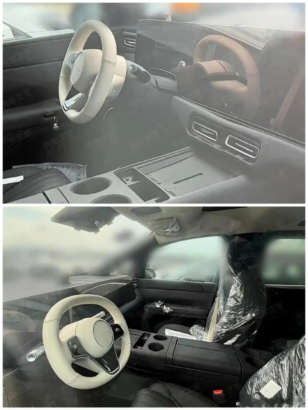 智界MPV的内饰谍照曝光？来看看都能看出些什么？中控采用全新的一体式连屏、电