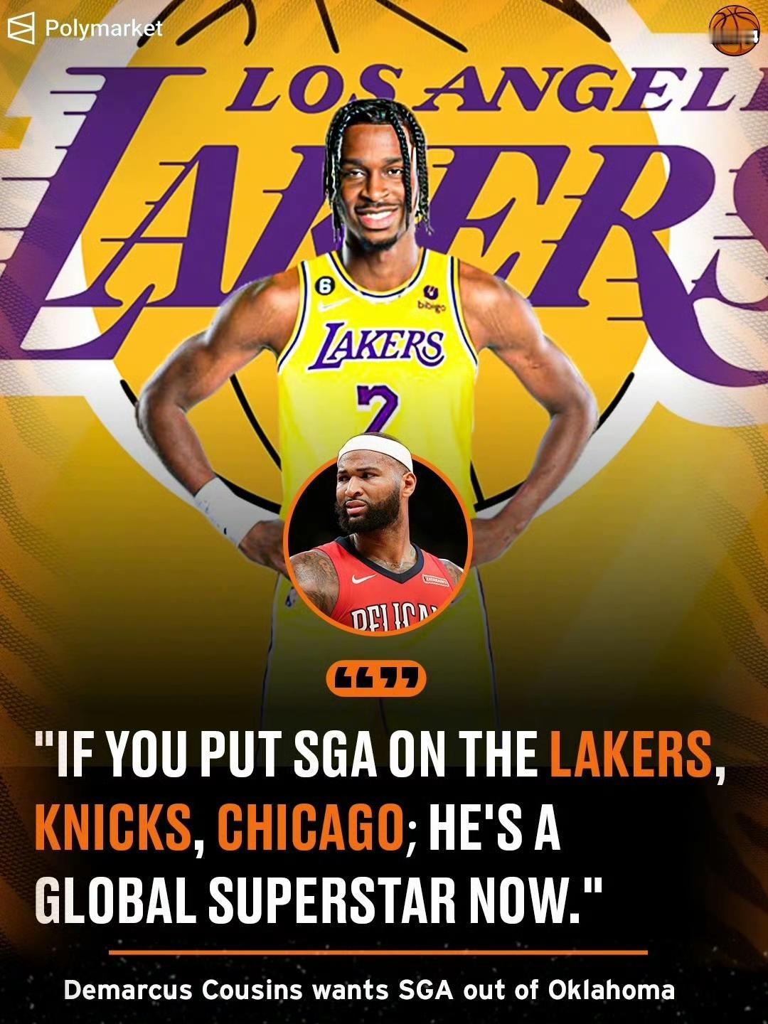 考辛斯说雷霆限制亚历山大的商业价值！我认为是国籍，加拿大人口少价值不高。