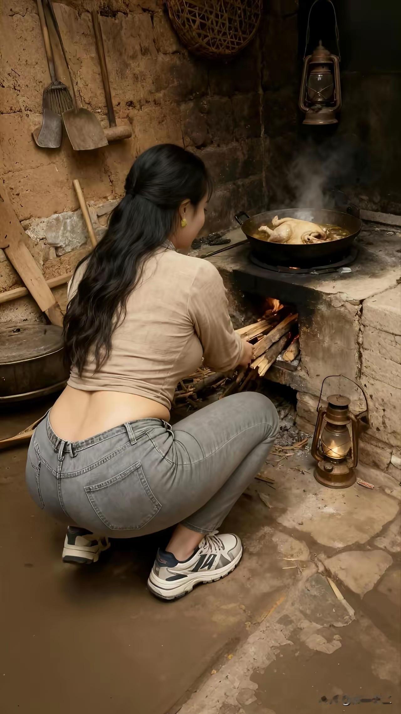 乡村生活：在柴火灶旁，享受烹饪的乐趣🔥🍲