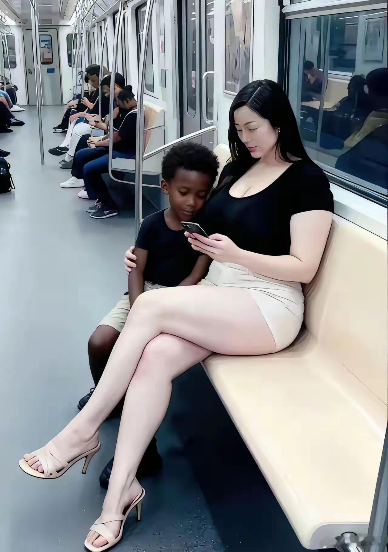 图中女士的手指就不对，肯定是AI图。​​​