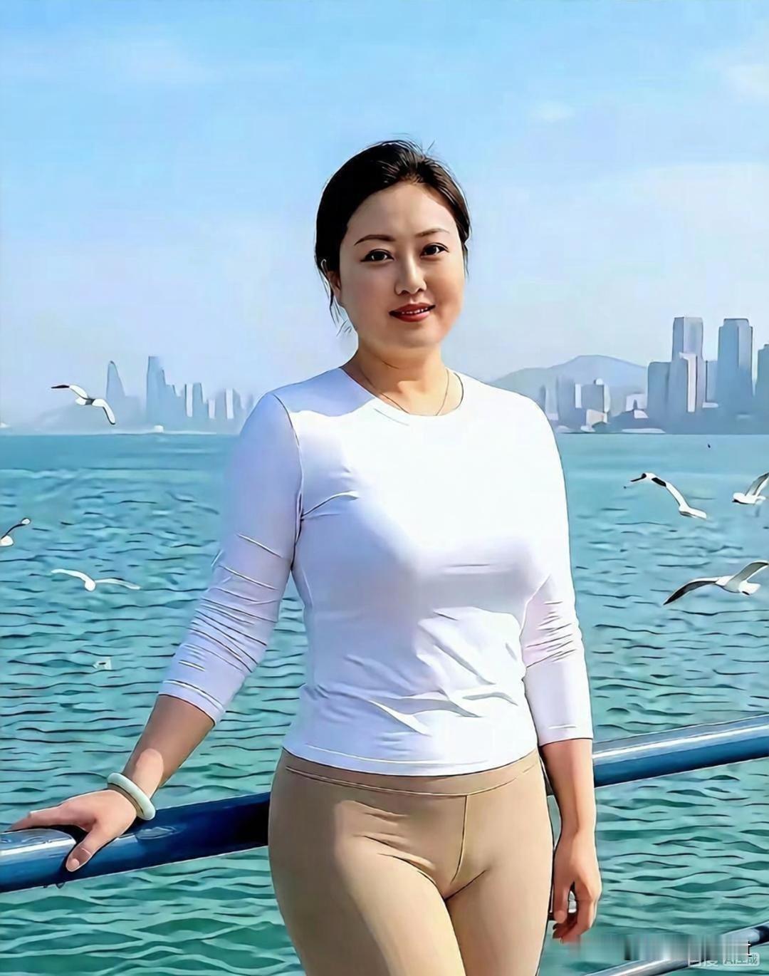 钗头凤·海隅望沧波漾，鸥鸿往，远楼层叠云天旷。衣如雪，神闲阔，一襟清畅，