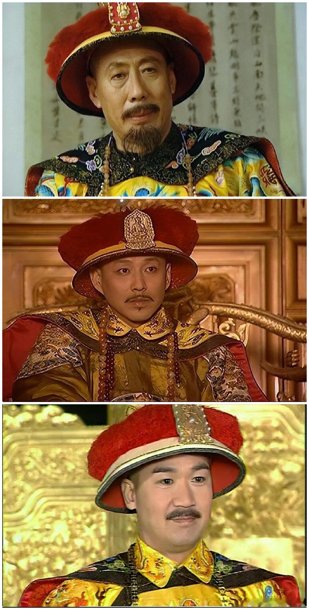 三个演员：一个就是康熙，一个演康熙，一个模仿康熙