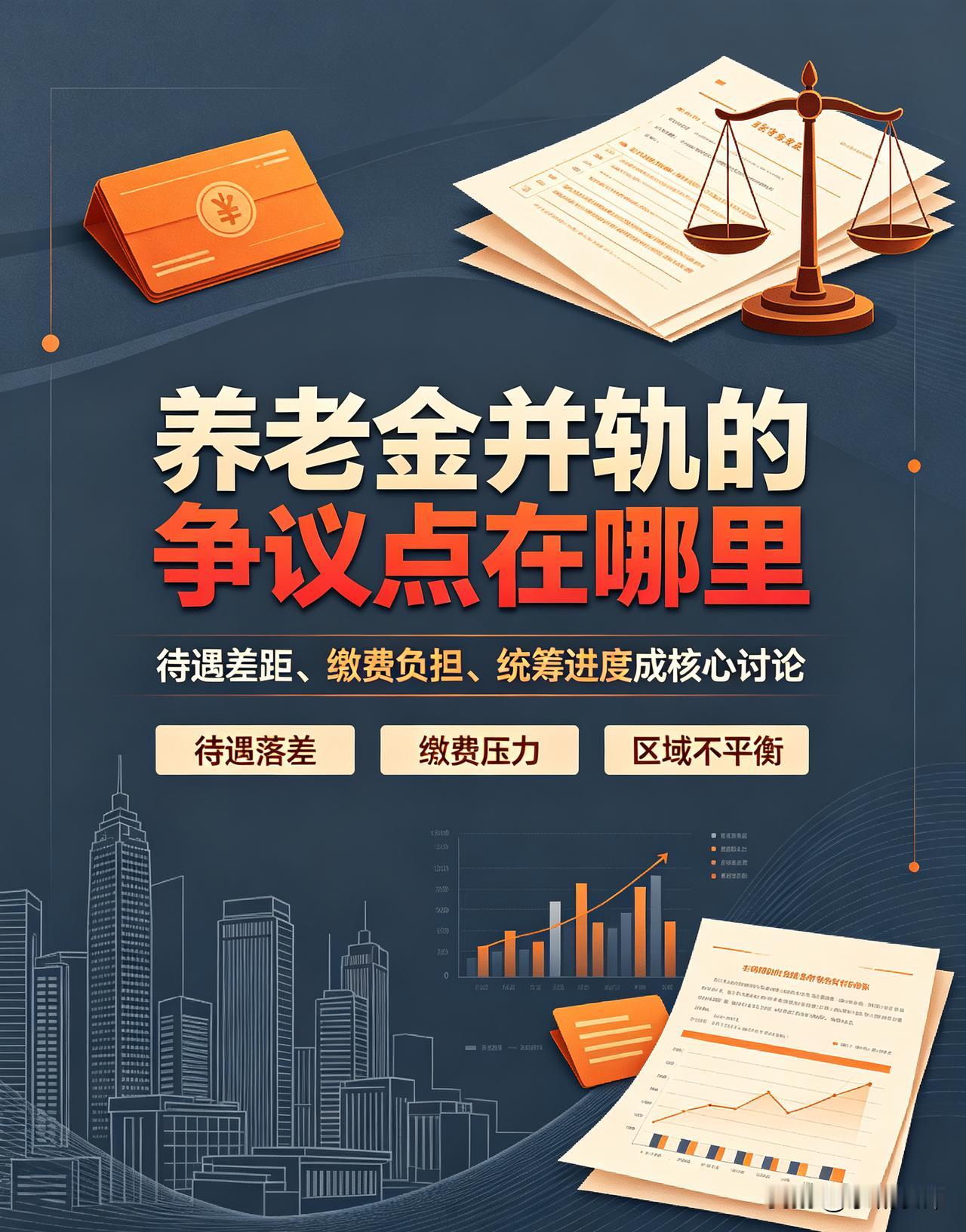 养老金并轨核心争议：一是机关事业单位人员原有养老待遇落差，改革后部分人群退休金