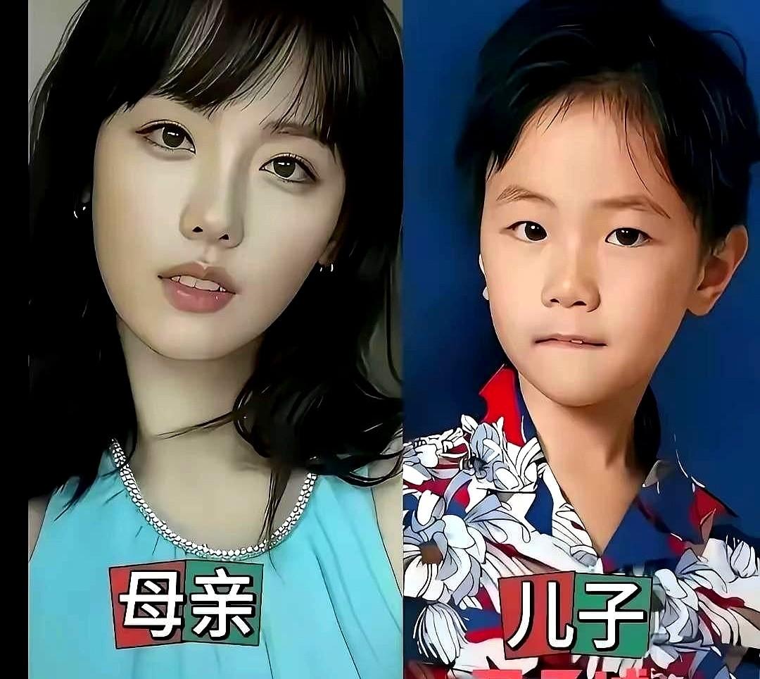 都说妈美儿子就一定帅？基因这东西可真说不准。蔡少芬和伊能静的儿子，跟妈妈比起