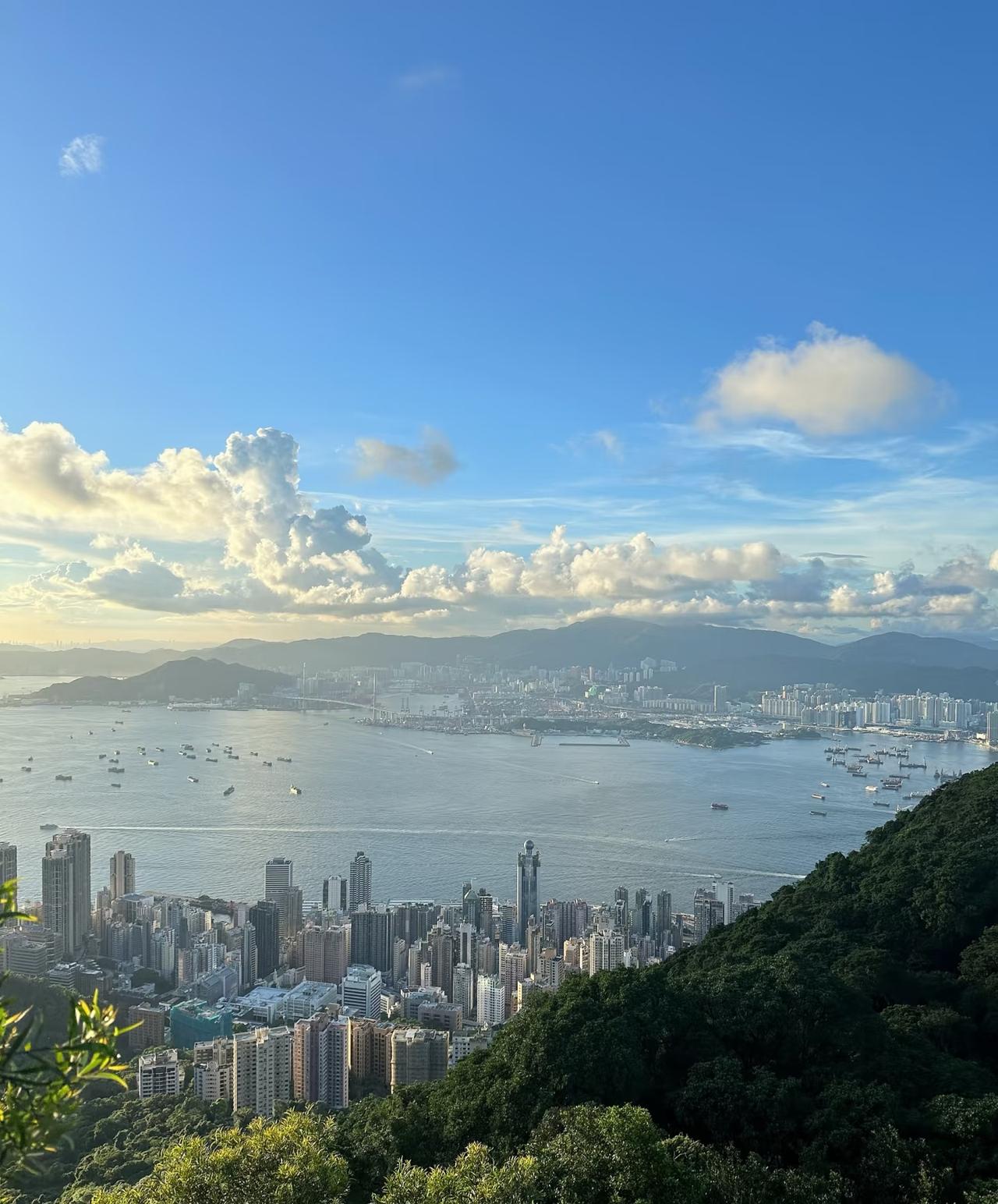 深圳遗憾的是，没有像香港一样贯通的内湾，这景色感觉不如青岛胶州湾[捂脸哭]
