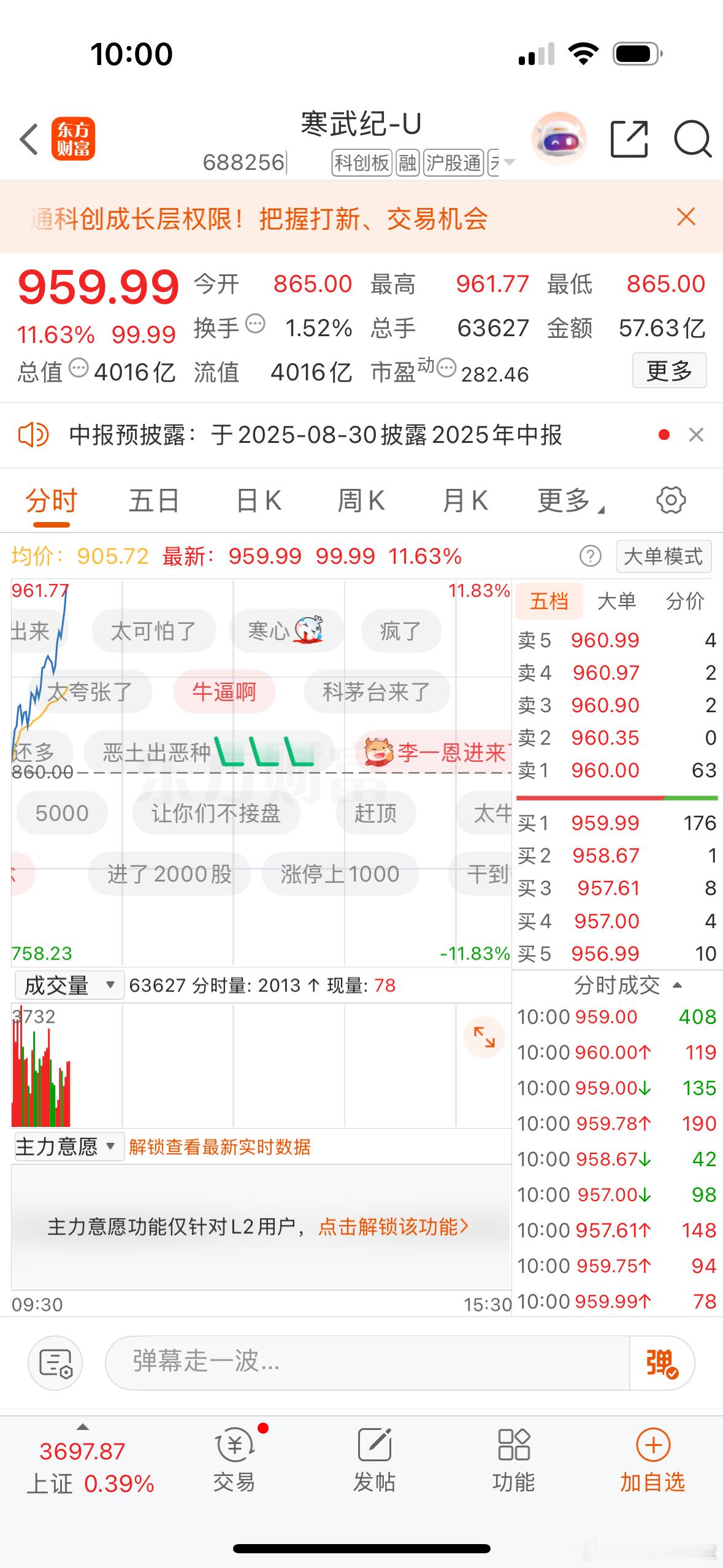 $寒武纪sh688256$寒王超神了！[墨镜]​​​