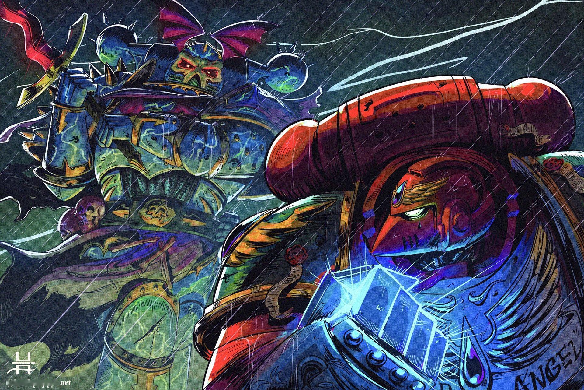 “SpaceVampireDuel”byhushpuppyart战锤4