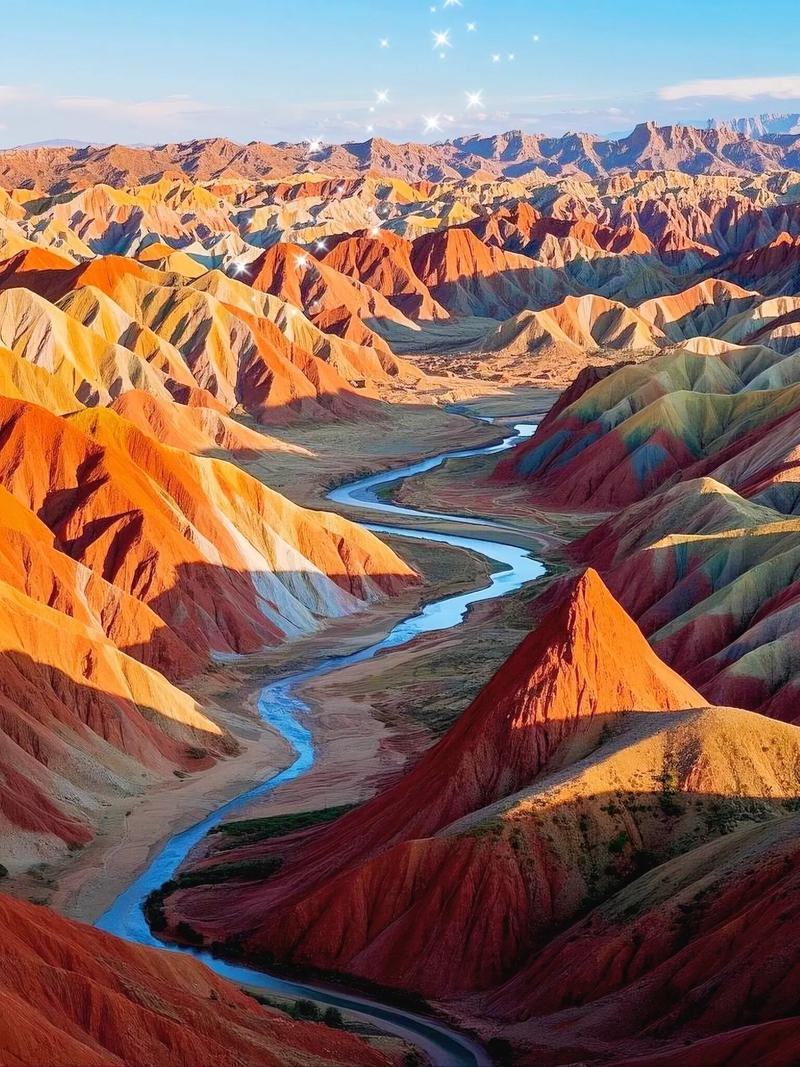 张掖七彩丹霞：把银河揉碎撒进戈壁的人间绝色谁能想到，西北戈壁里藏着一整片流