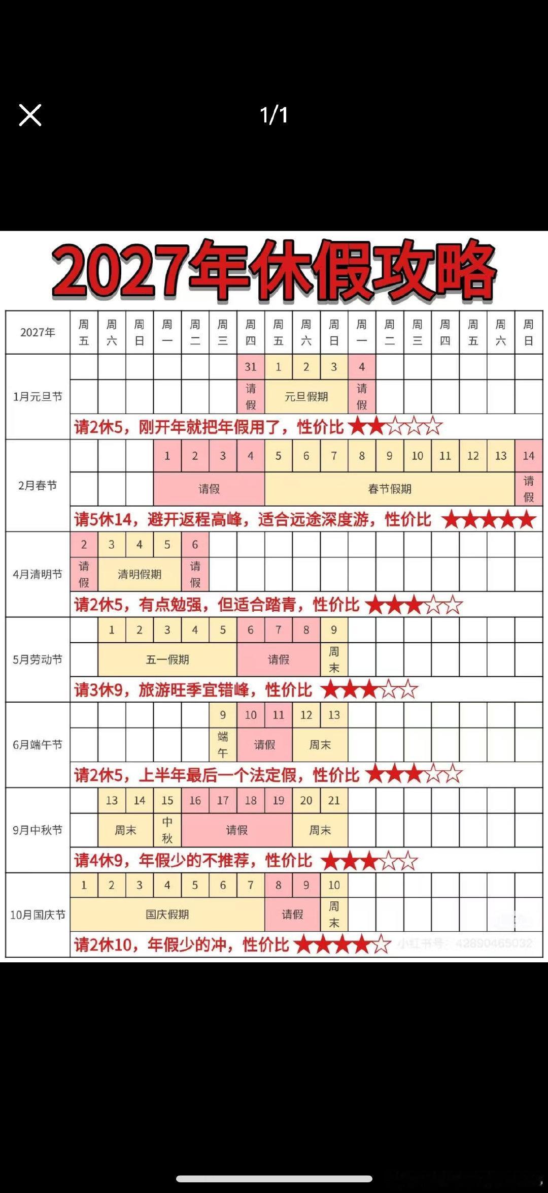 2027请假攻略2026年是要过完啦.可真快啊​