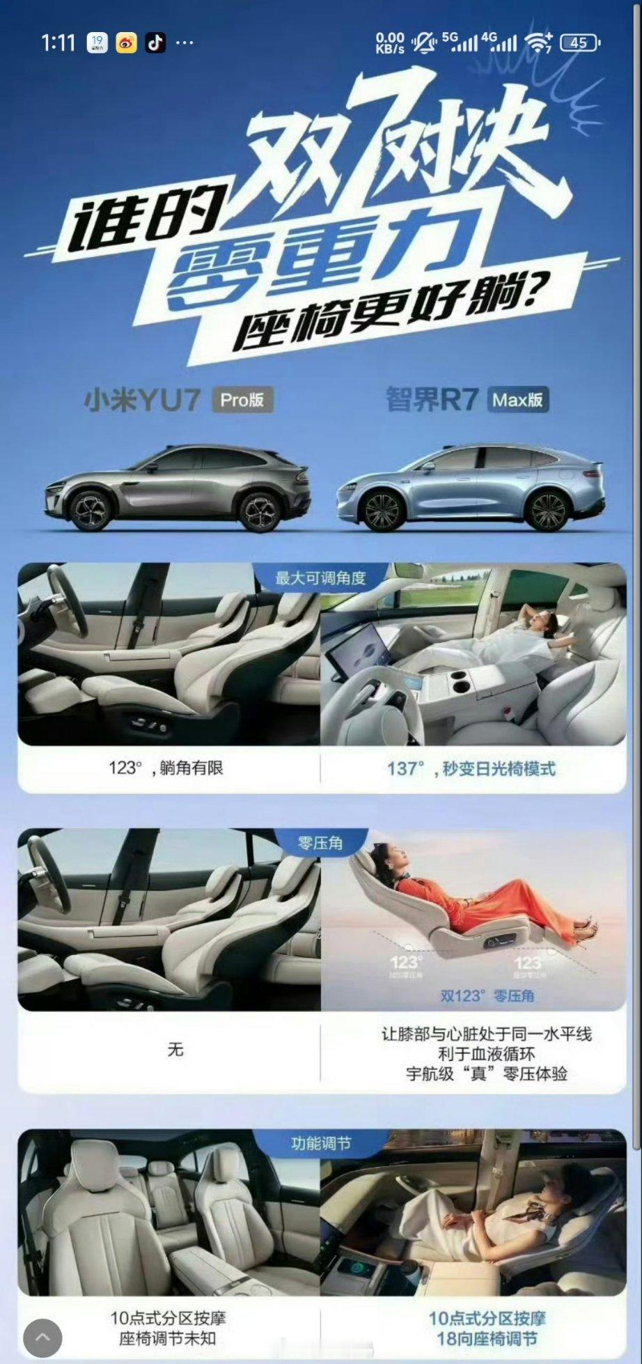 小米YU7跟智界R7的双7对决，如果白送你一台，你选哪个？​​​
