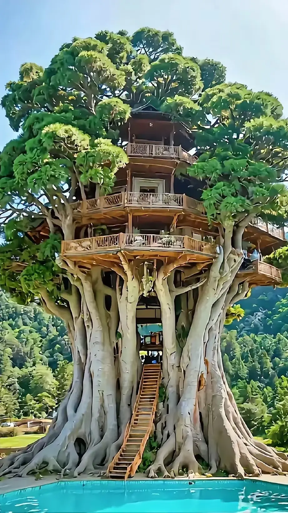 这样的房子，不知道是怎么建上去的？