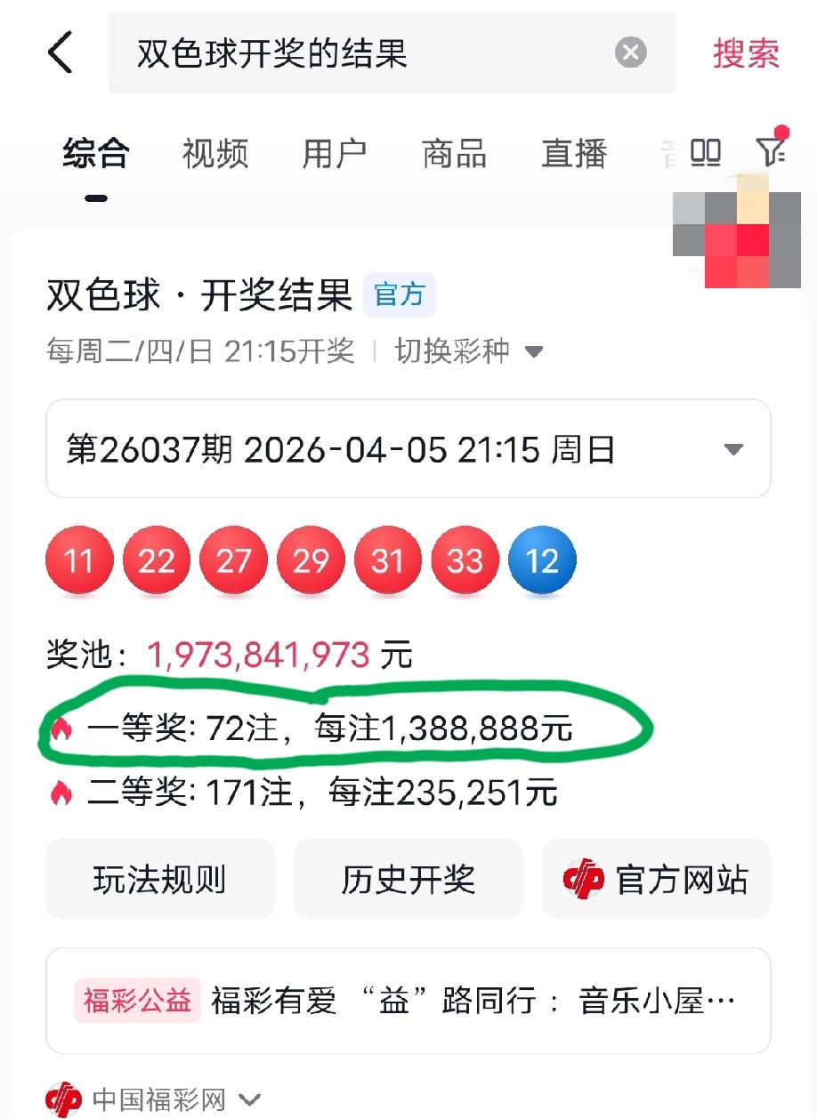 福彩新规实行之后，出现了一次中的一等奖72注的盛况，而一等奖奖金金额也是低到了可