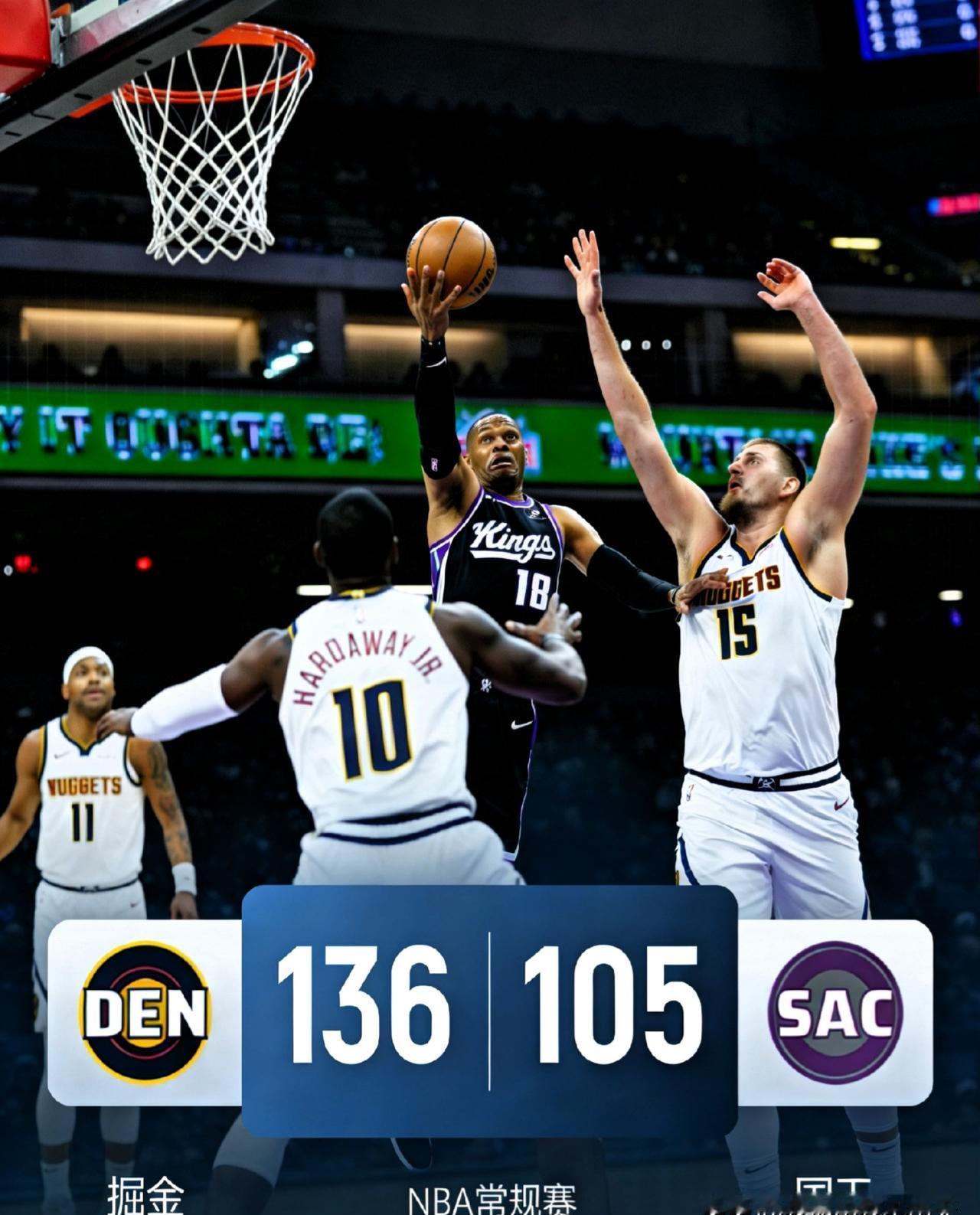 三节打卡，16次出手轰下36分，约基奇让篮球像算术题一样简单。他第12次单场命