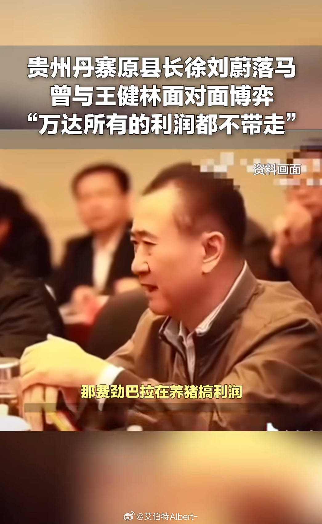 曾硬刚王健林的80后干部被查视频里的会，已经是11年前的事情了.....记得当