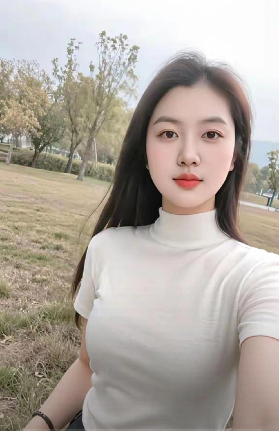 阳光下的白衣少女，清新自然，享受美好时光。