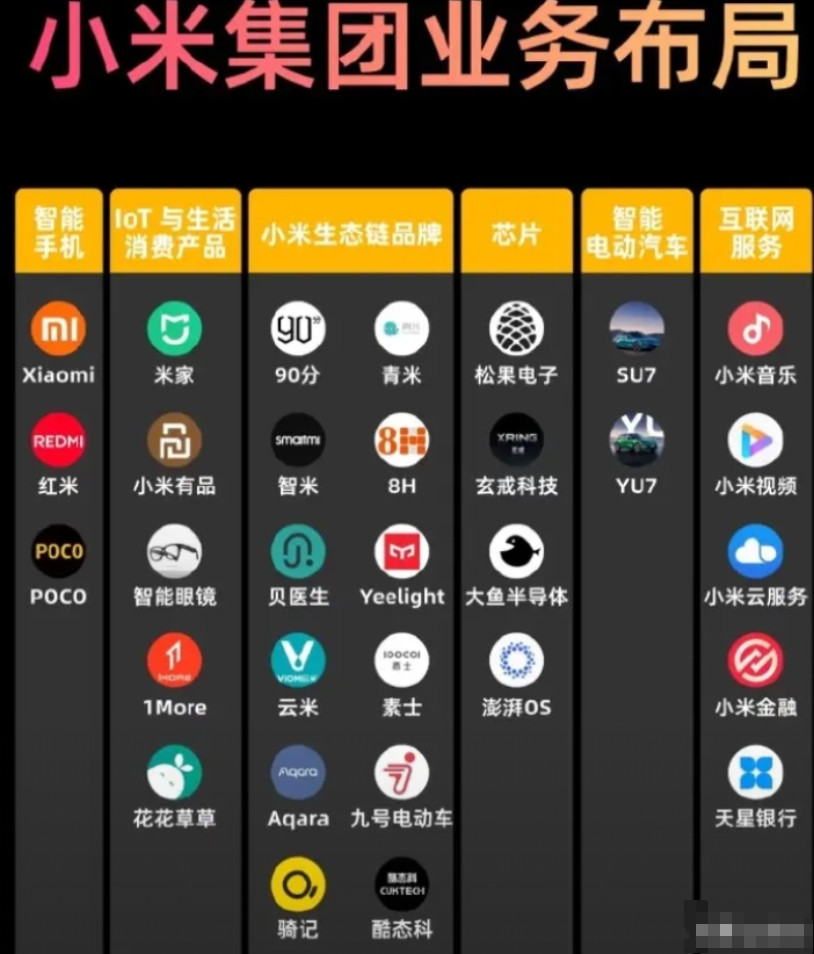 真没想到，雷总这么强！原来连九号电动车这些大品牌都是小米集团旗下的，亏我以前只知
