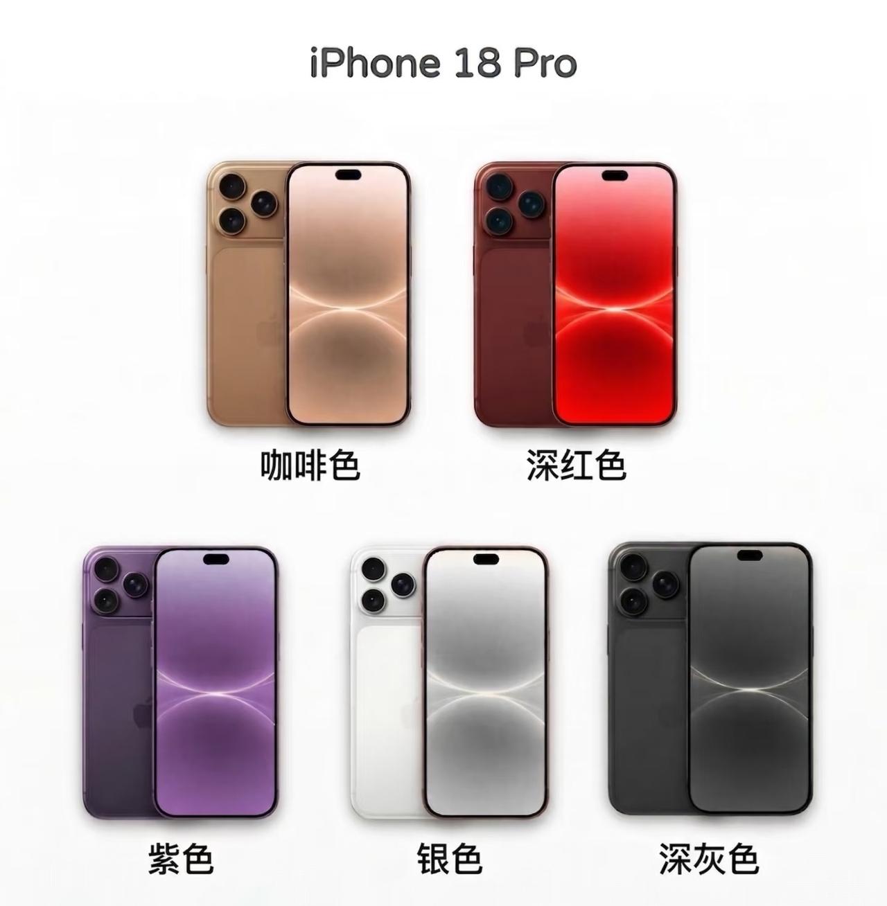 Phone18Pro系列配色预告❗️iPhone18Pro系列（预计20