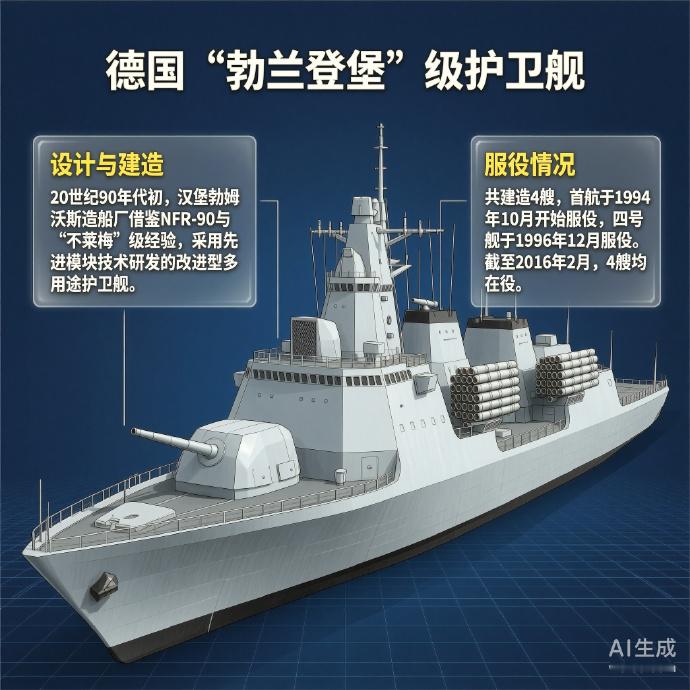 军事ai新视野德国“勃兰登堡”级护卫舰“勃兰登堡”级护卫舰是德国于20世纪90