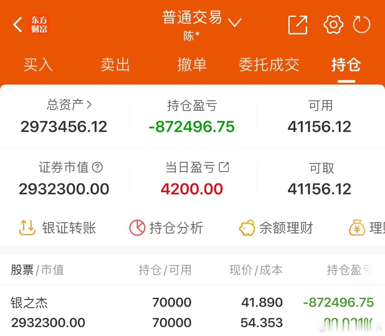 50w实盘挑战一年做到300w（第331天）总资产：297.3万收益：-4200